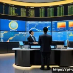 미국의 세계 경제 영향력 - A dynamic global financial scene illustrating the US dollar&rsquo;s role as the dominant world reserve cur...